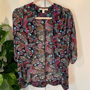 Francesca’s Miami Colorful Paisley and Floral Kimono size O/S